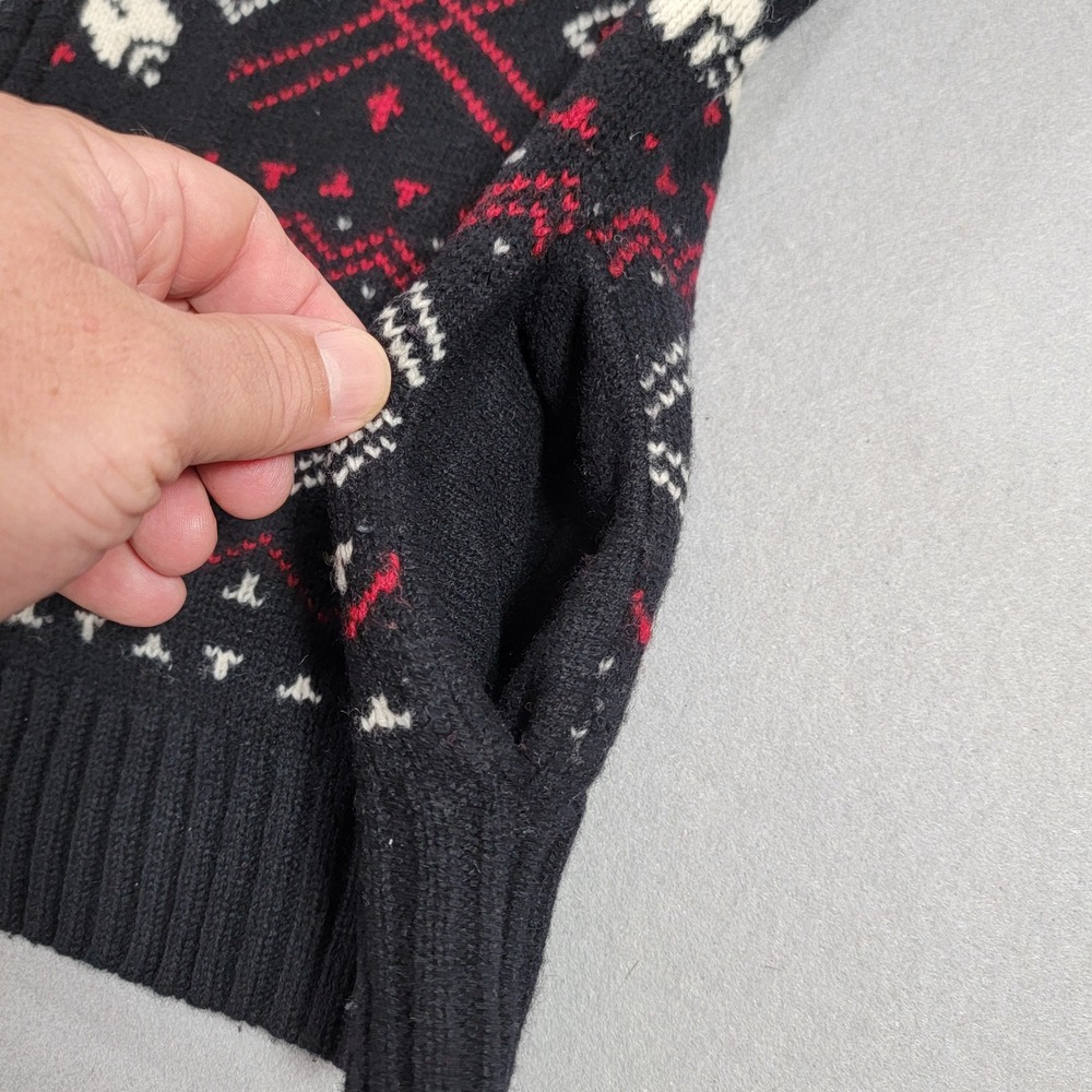 Vintage Lauren Ralph Lauren Cardigan Sweater Fair Isle Lambswool Zip Women's L - Picture 9 of 11